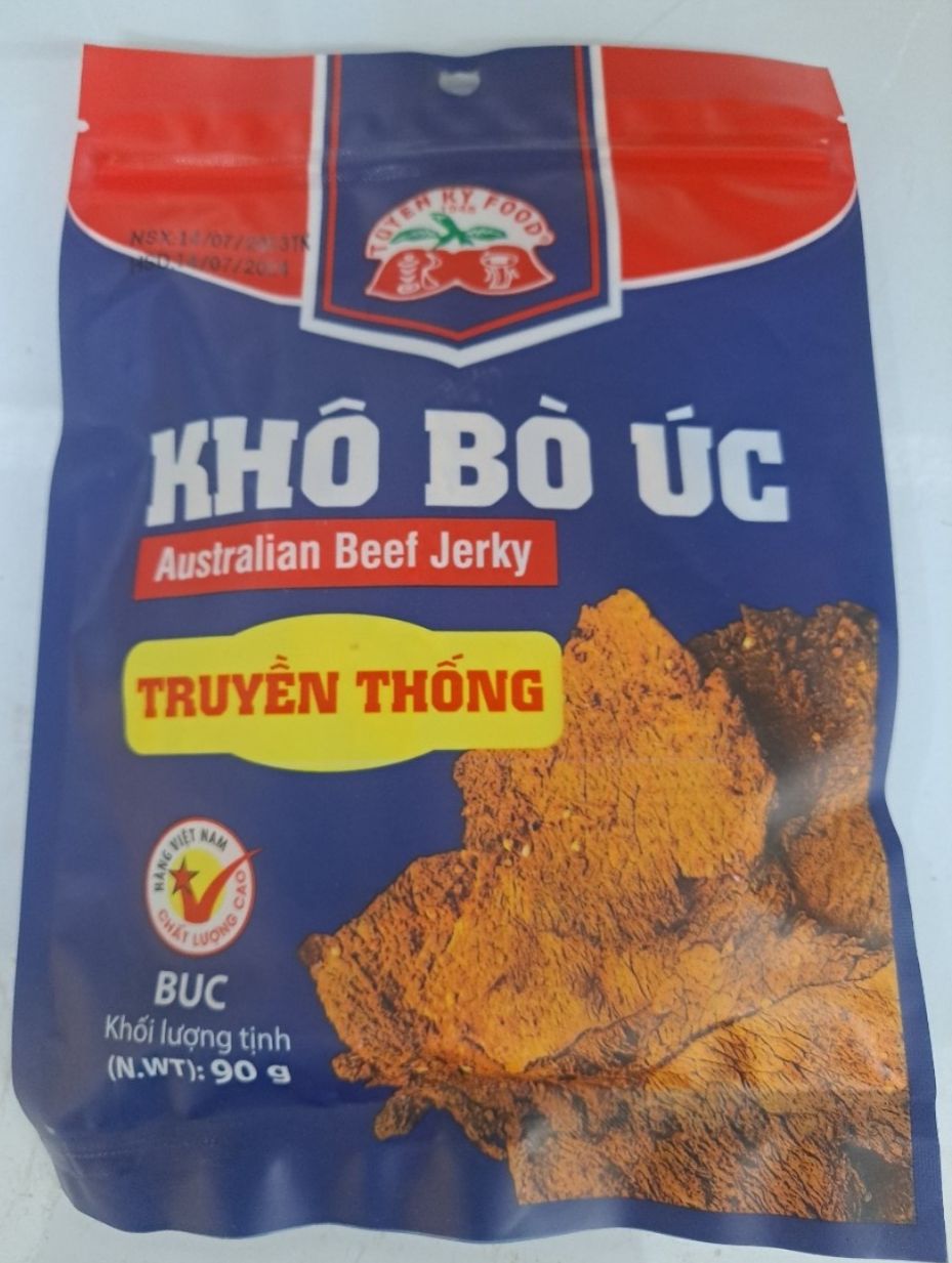 KHÔ BÒ ÚC TUYỀN KÝ GÓI 90GAM