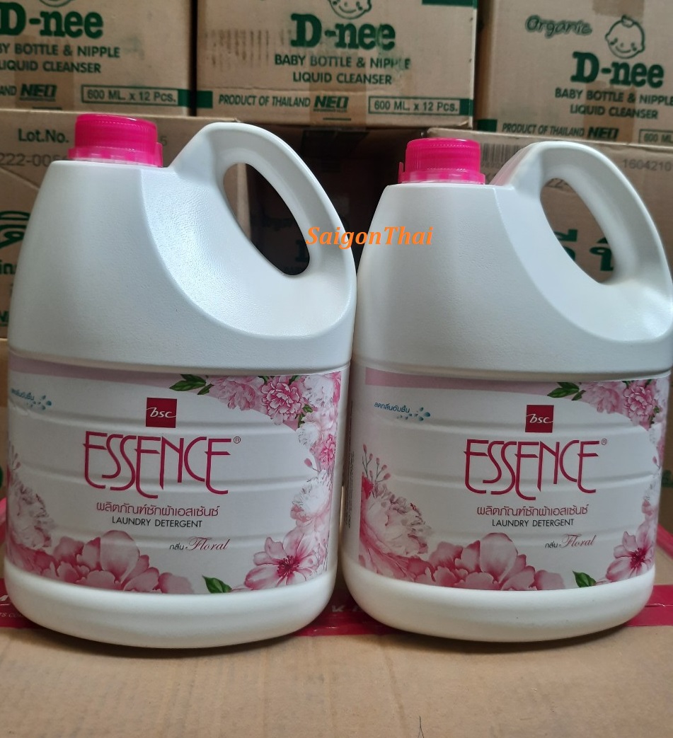[HCM](SGT) Nước giặt đậm đặc Essence màu HỒNG 3500 ml (can 3.5L)- Hàng Thái Lan