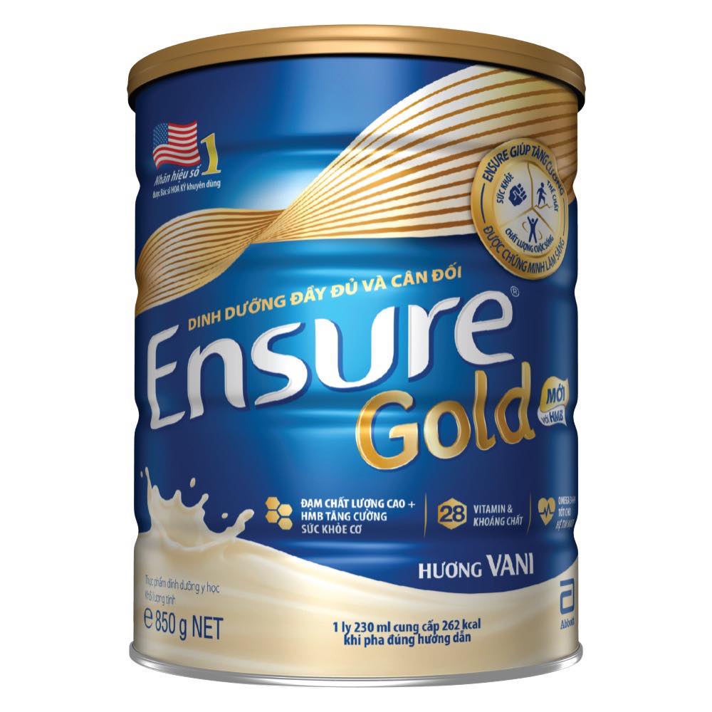 Sữa bột Ensure Gold Vani (HMB) 850g