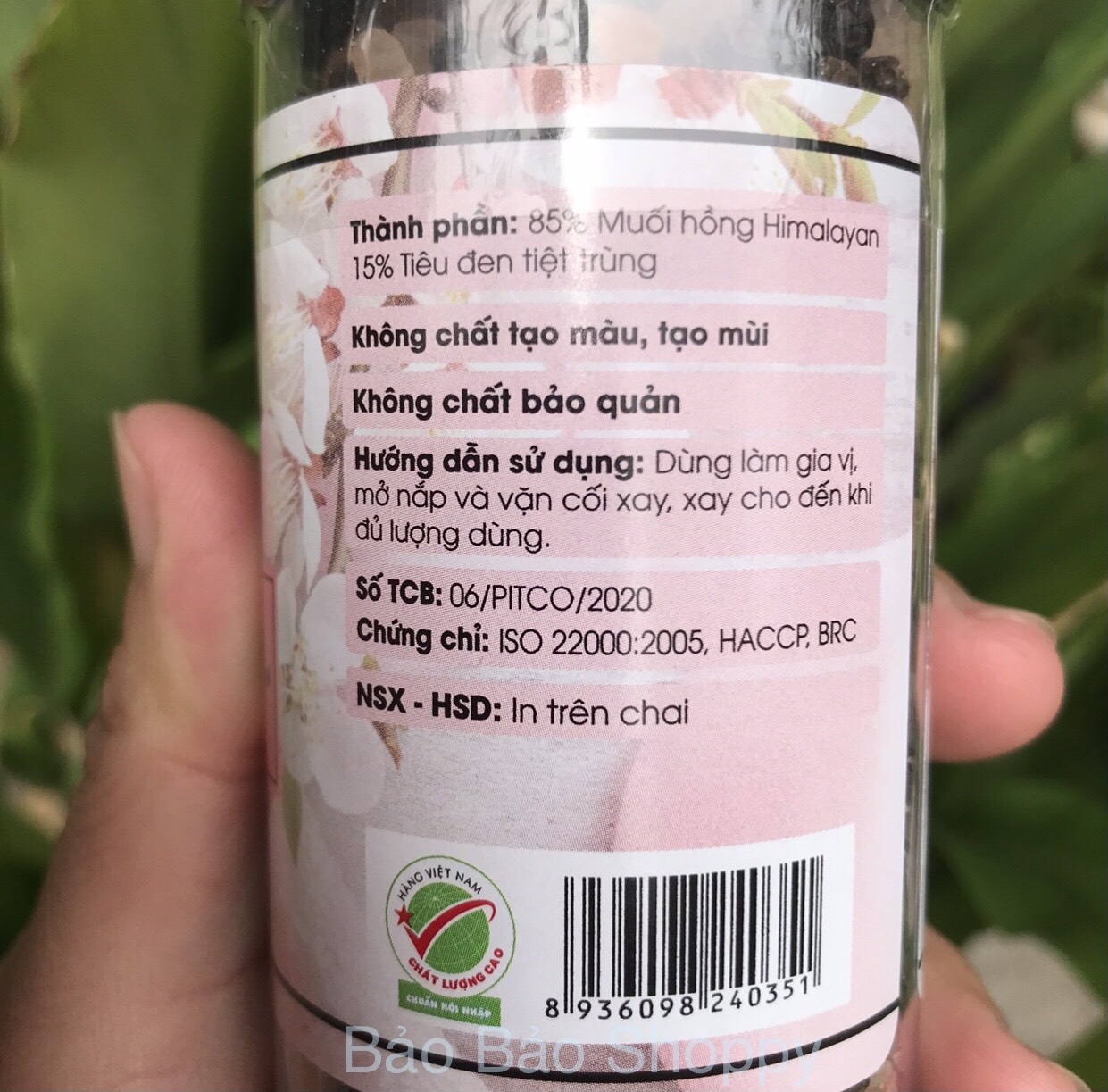 Tiêu muối hồng Himalaya TOPSPICE( SP CTy Petrolimex) 100g(có cối xay tiện lợi)