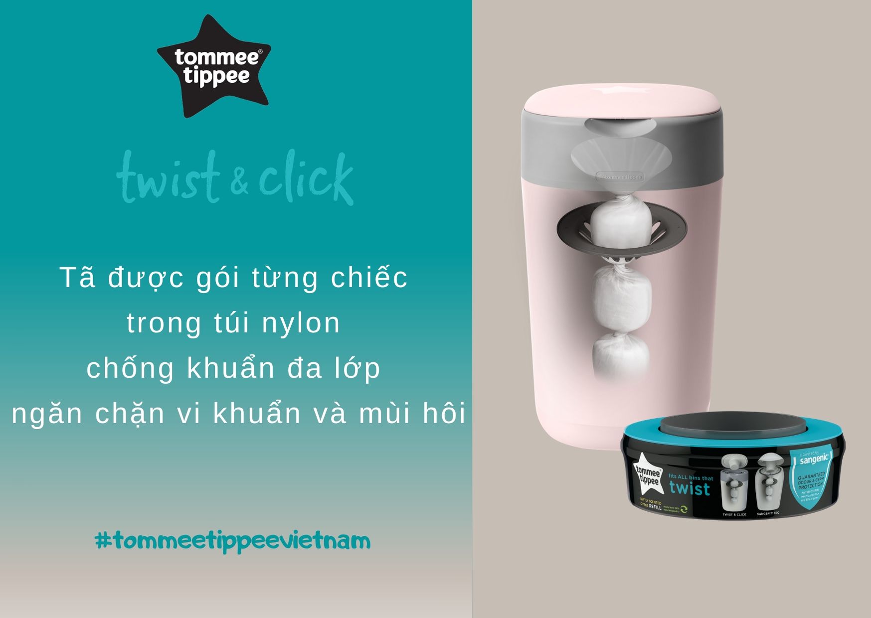 Túi xử lý tã cho bé Tommee Tippee (1 hộp)