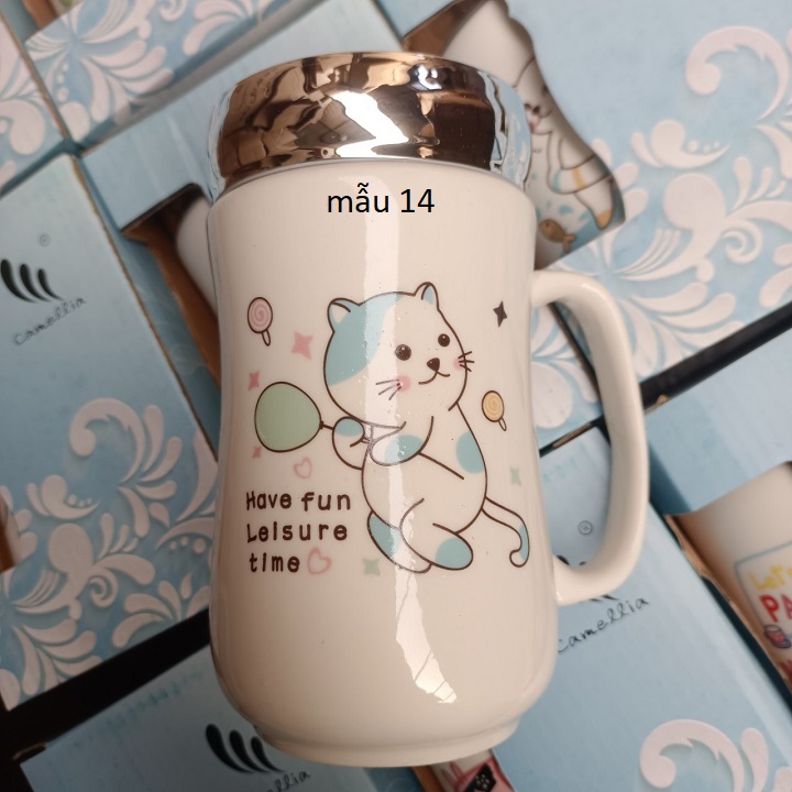 CA SỨ GIỮ NHIỆT CÓ NẮP GƯƠNG