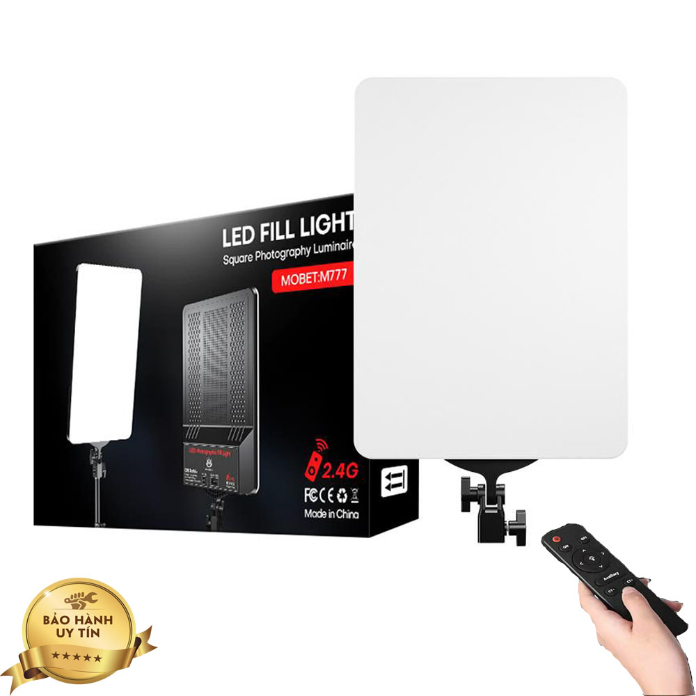 Đèn livestream , đèn trợ sáng đèn studio mobet m777 đèn livestream bán hàng, chụp hình, make up, live stream. đèn led livestream cao cấp quay phim gấp ngả 180 độ, công suất 150w, có remote