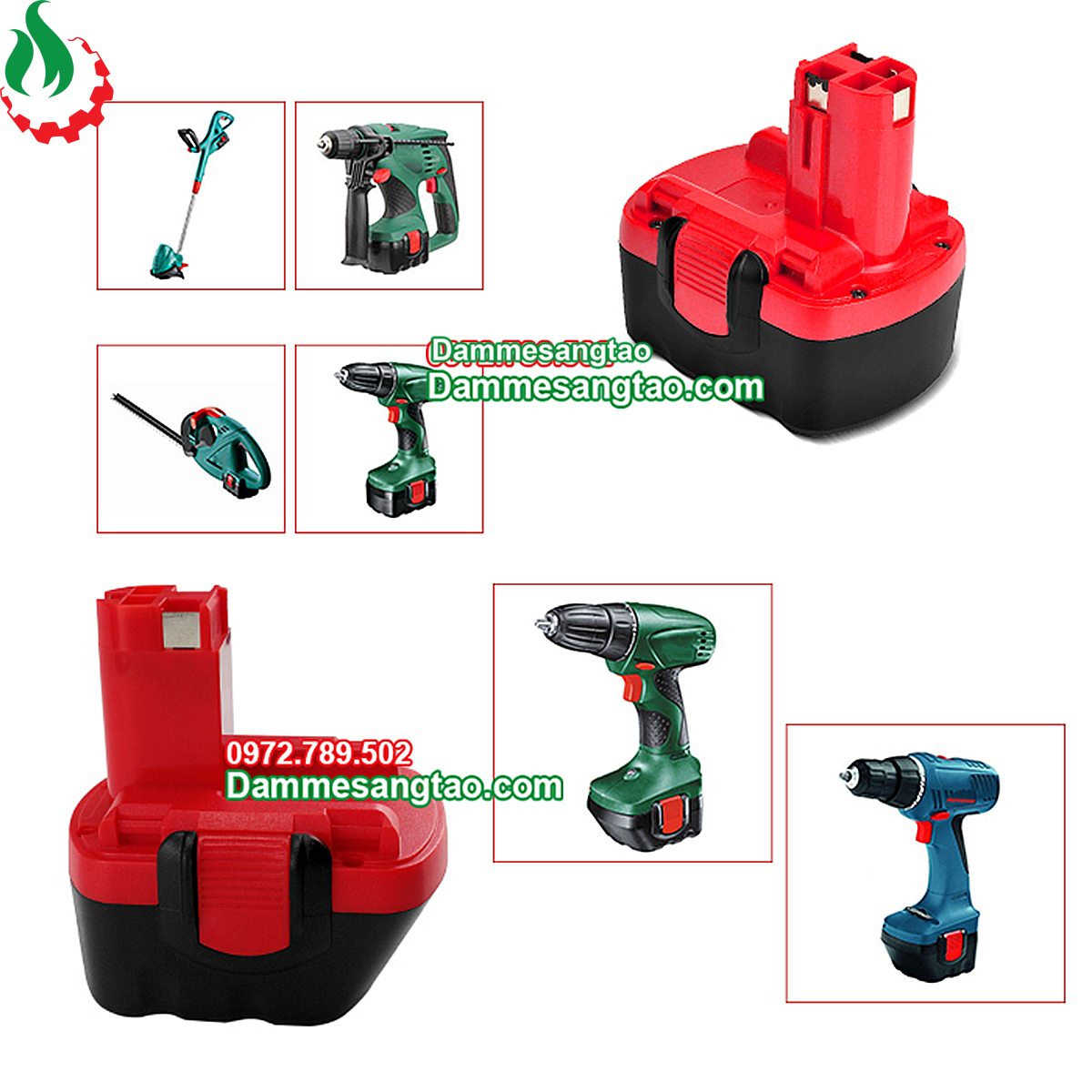 Vỏ pin bosch 12V Ni-Cd