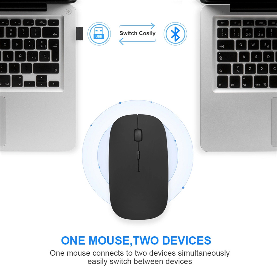 Chuột Bluetooth không cần đầu thu không dây 6 phím kết nối Bluetooth (6D)