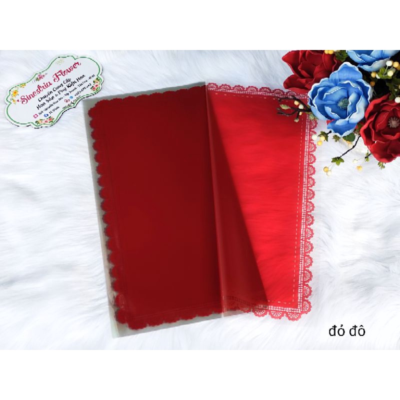🌼Giấy Bó Hoa🌼 Giấy bóng kiếng viền ren