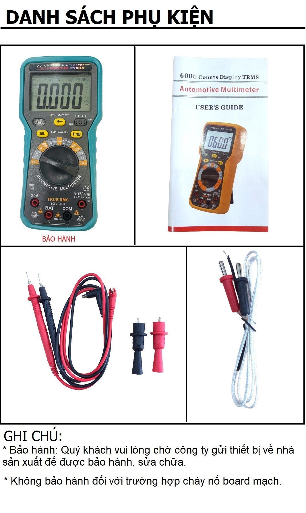 Đồng hồ đo điện đa năng VOM cho OTO - XE MÁY