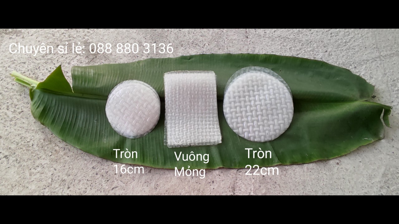 Bánh tráng tròn mỏng dẻo, bánh tráng siêu dày xuất khẩu đặc sản Hóc Môn - Thich hợp để cuộn, bánh tráng trộn, bánh tráng nướng đà lat, vietnamese pizza , đắp mặt nạ