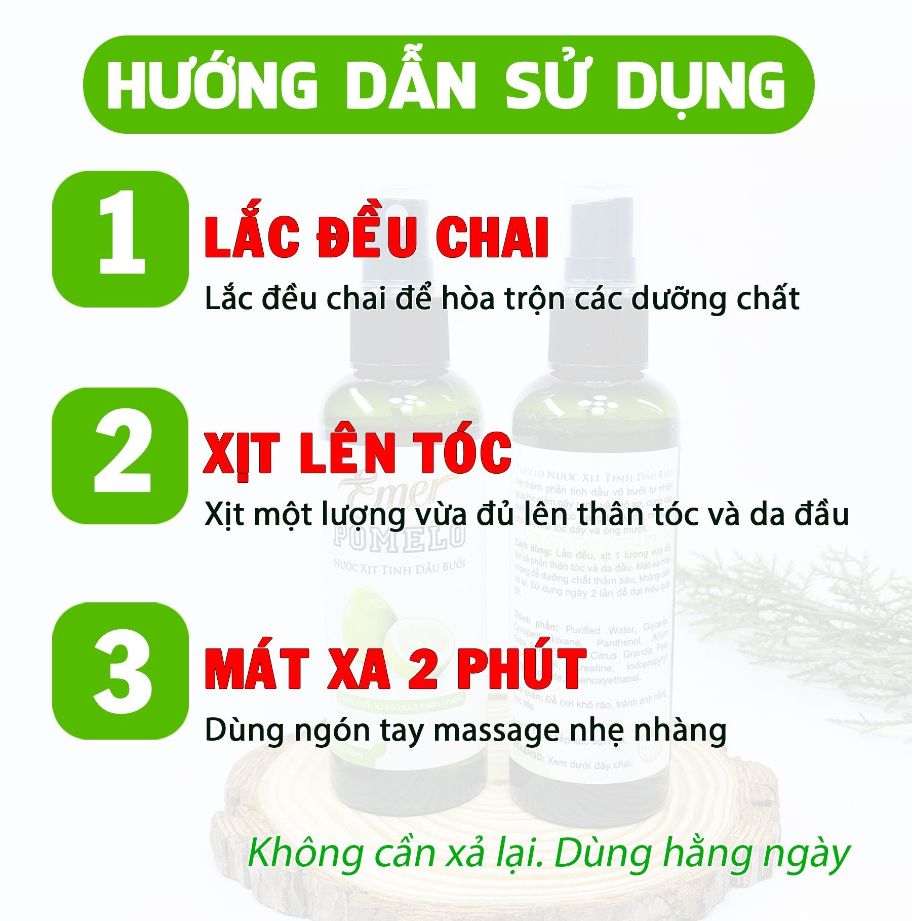 [HCM]Dưỡng tóc Pomelo kích thích mọc tóc 100ml