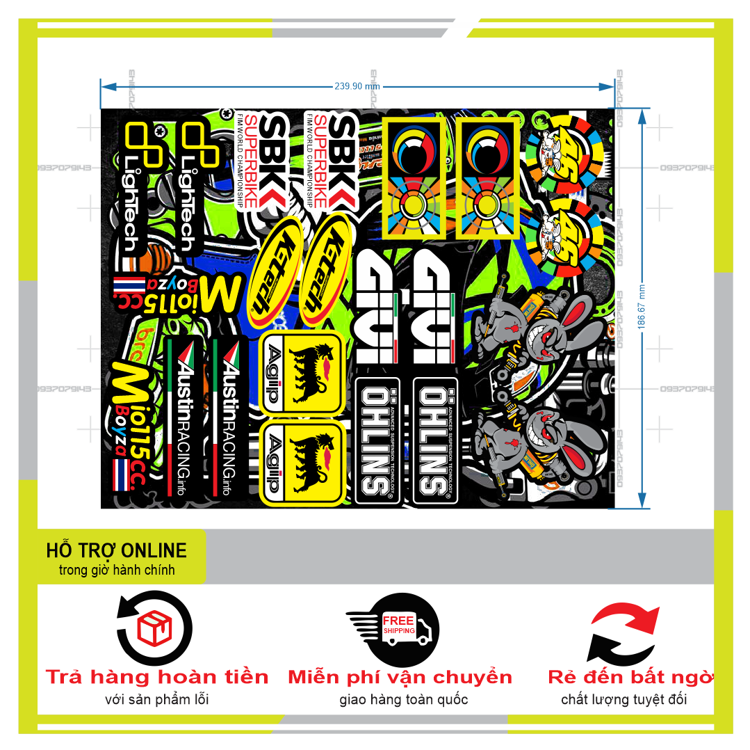 LOGO STICKER THỎ GIVI 008