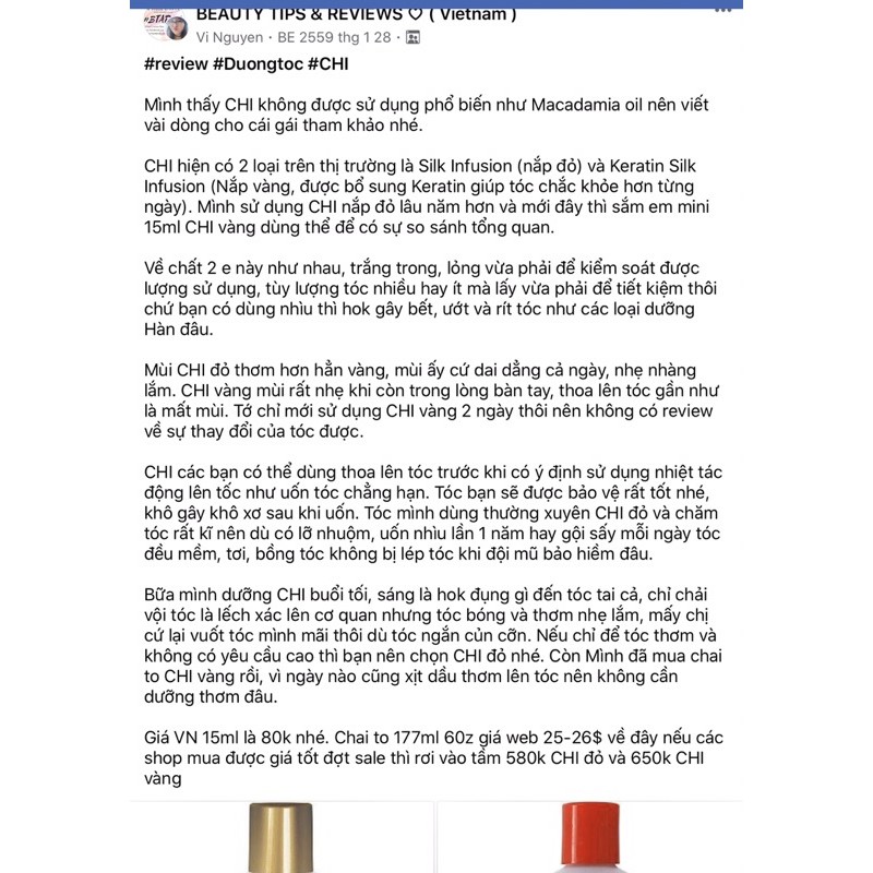 [CÓ BILL] Tinh Dầu Dưỡng Tóc CHI Keratin Silk Infusion 177ml