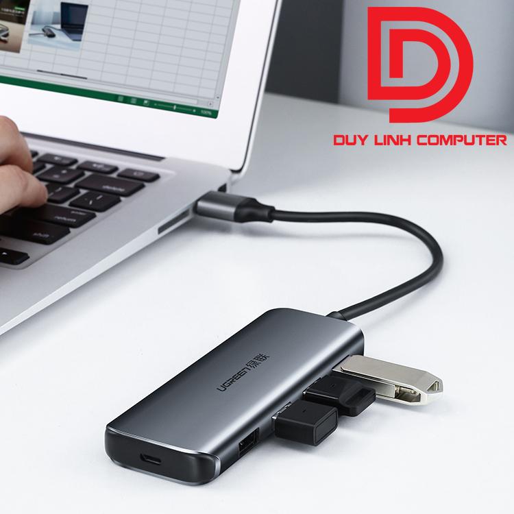 Bộ chia USB 3.0 ra 4 cổng Ugreen 50768 vỏ nhôm
