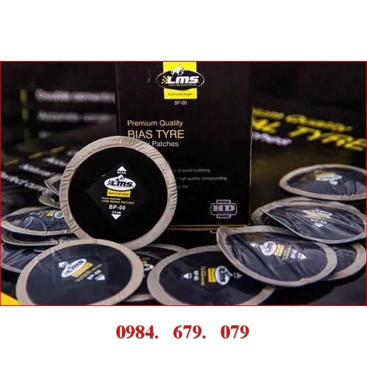 Hộp 25 miếng vá lốp LMS- BP-00 (60x60 mm)