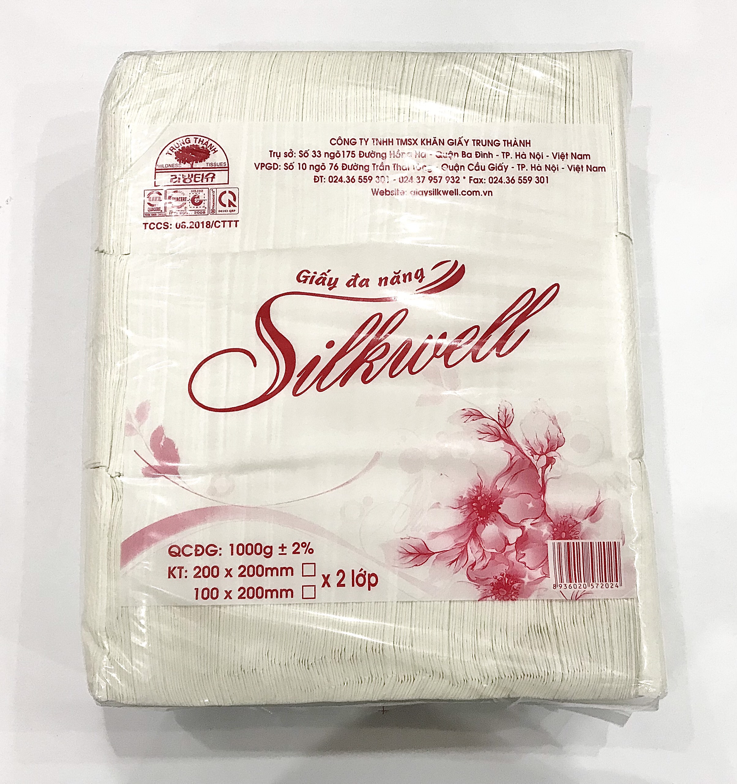 Giấy ăn Cân gấp tư rút  silkwell 1kg