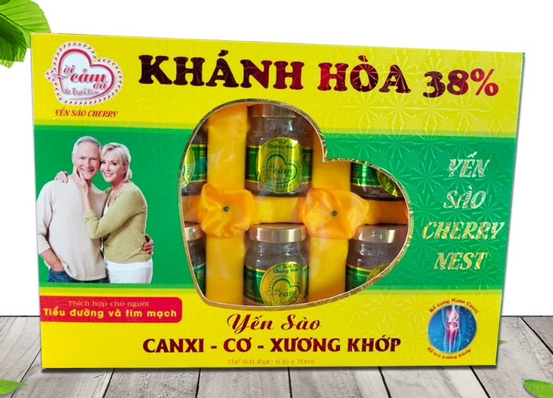 YẾN SÀO CHERRY NEST NHÂN SÂM 38% TỔ YẾN (Mẫu mới Send's Nest)