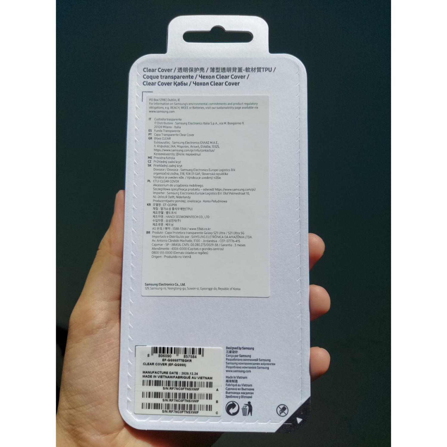 [Chính hãng] Ốp Clear Cover cho Galaxy S21 Ultra