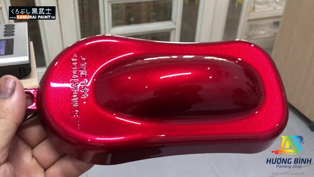 [COMBO] Sơn xịt Samurai màu Candy Đỏ - Y138 với bóng K1K