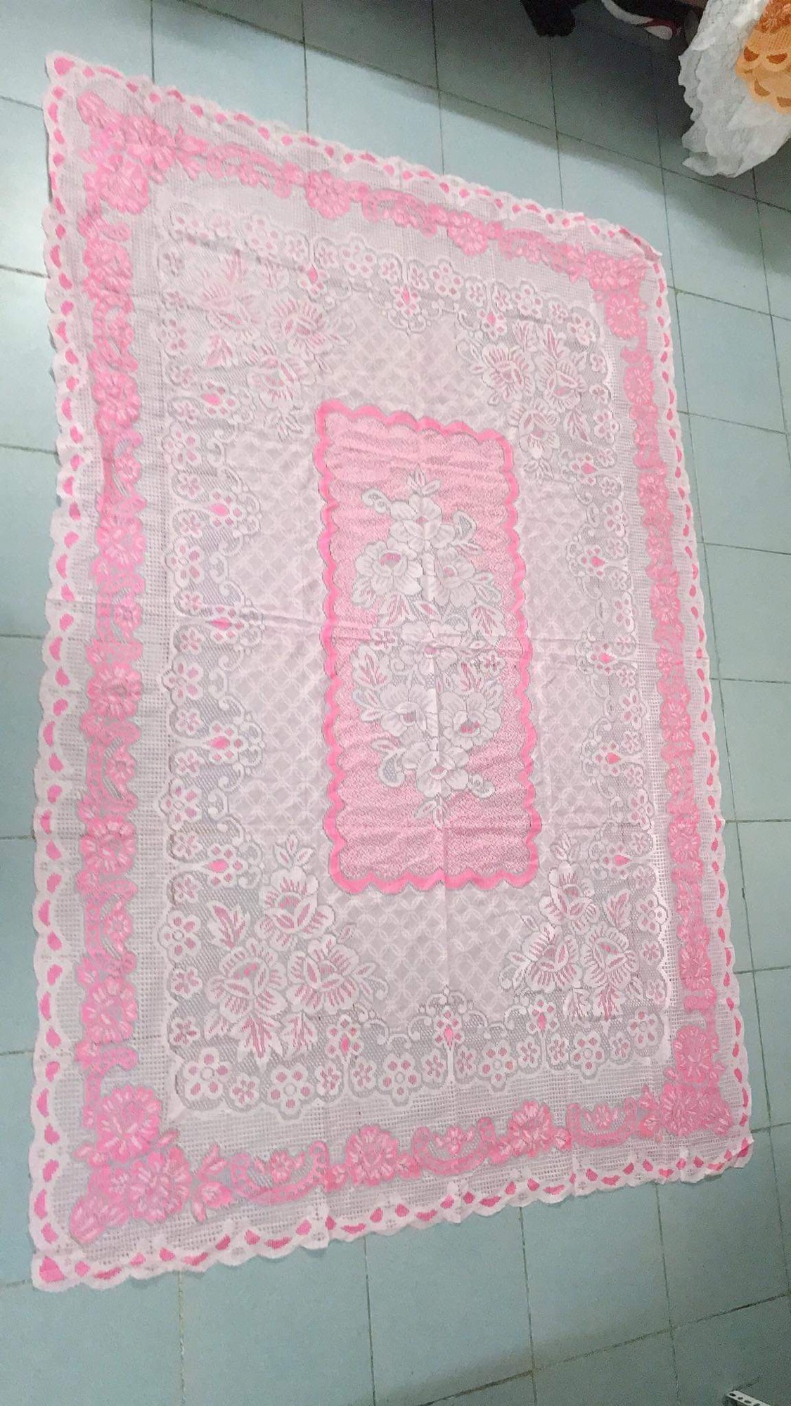 [SIÊU RẺ] Khăn trải bàn Ren Hoa 140x200cm - HÀNG ĐẸP