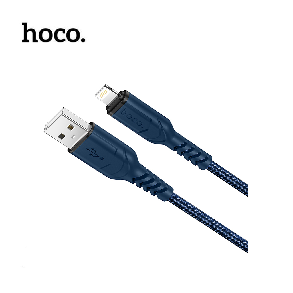 Cáp sạc nhanh Hoco X59 USB to Lightning sạc nhanh 2.4A đầu sạc chống gẫy gập hỗ trợ truyền dữ liệu dài 1m/2m