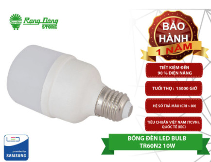 Bóng LED Bulb TR60N2/10W E27 6500K/3000K SS
