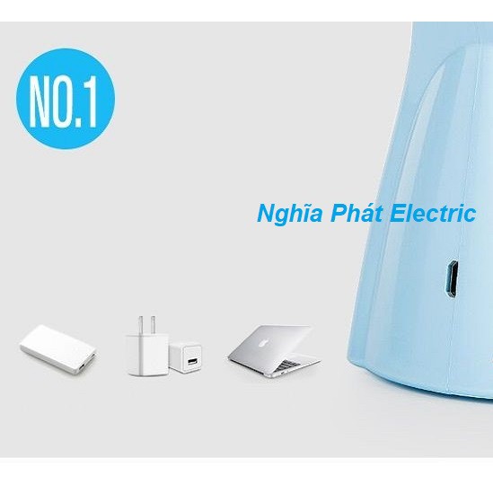 QUẠT SẠC SIÊU MÁT USB DP7605 - 3 TỐC ĐỘ GIÓ - ĐÈN LED