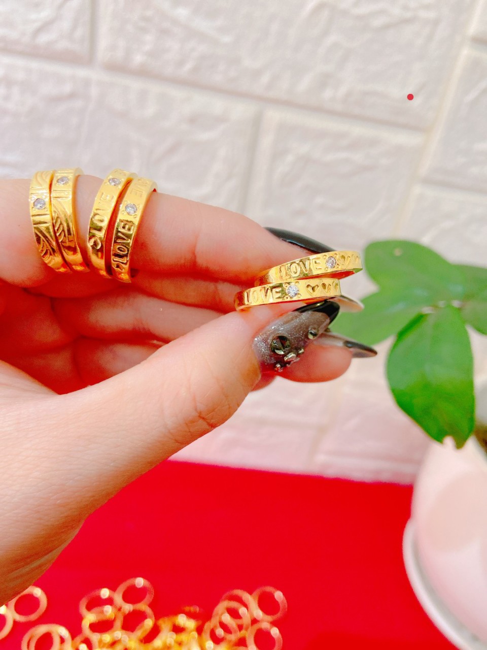 nhẫn  cặp vàng non giá ( 1 cặp )