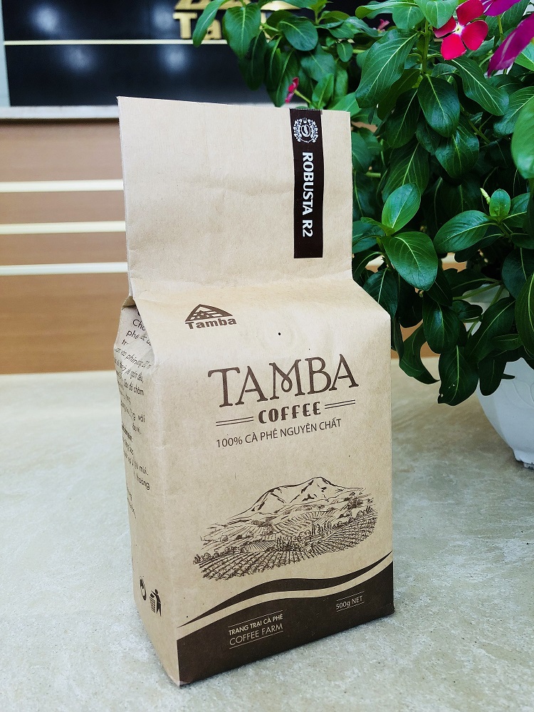 Cà phê bột Robusta R2 - Dark Roast - Tamba Coffee - 1000gr
