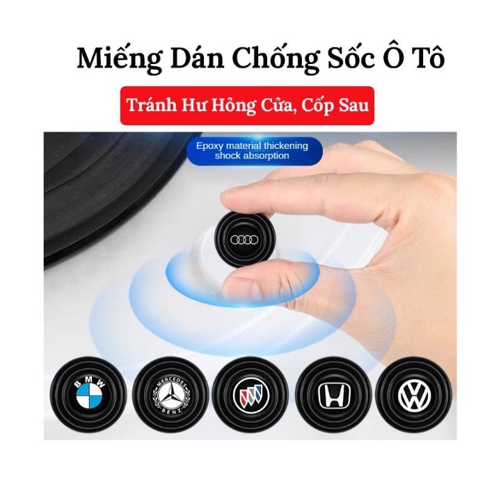 Nút Giảm Chấn Ô Tô, Giảm Lực Đóng Cửa Xe Ô Tô, Miếng Dán Chống Sốc - Bảo Vệ Xe