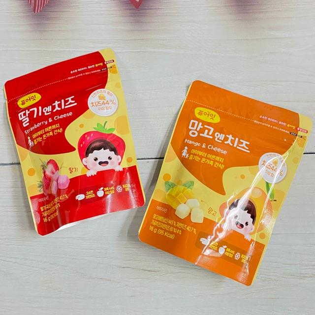 Phô mai sấy lạnh Naebro cho bé 7m  (túi zip 16gram)