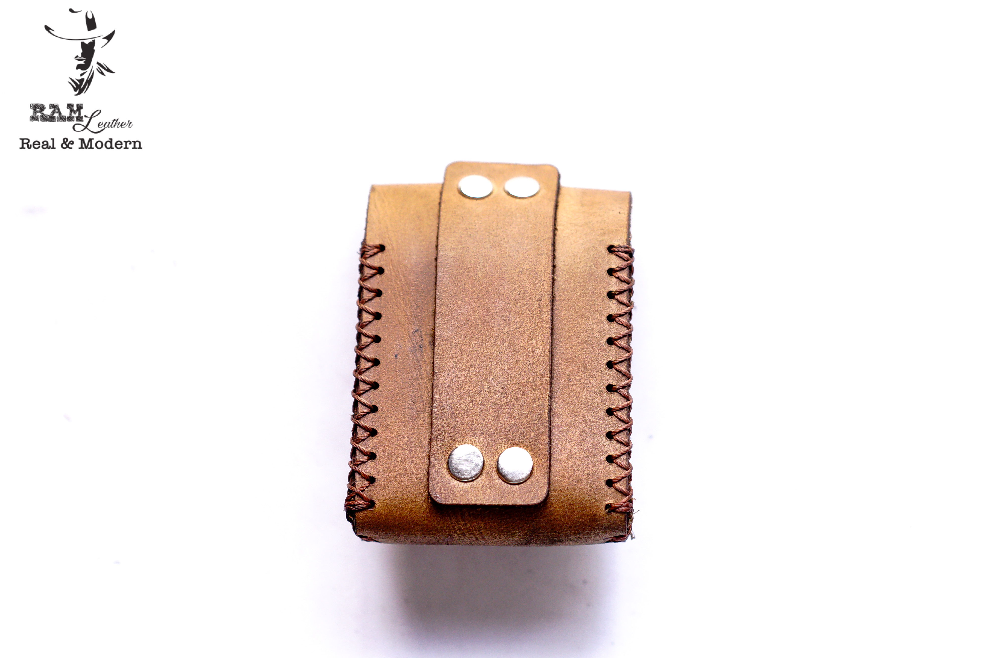 Bao da Siêu bền Zippo Da Bò Thật Nâu Đất RAM Leather
