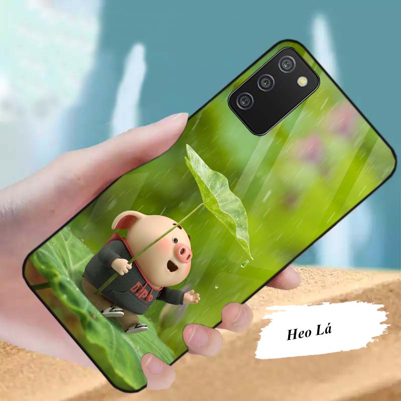 Ốp samsung a02, a02s, a03s, a20s lưng kính cường lực sáng bóng