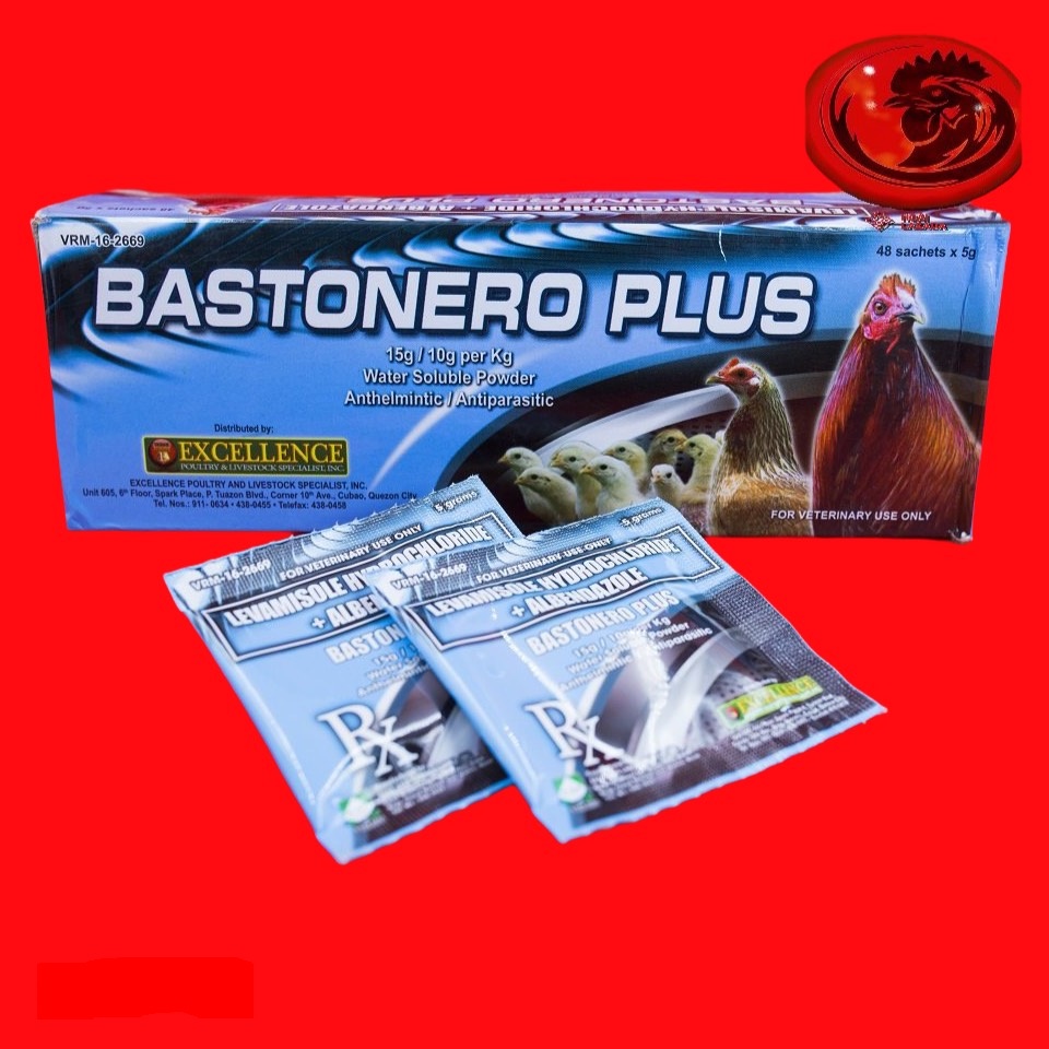 COMBO 4 GÓI BASTONERO plus - xổ giun cho gà con dưới 4 tháng