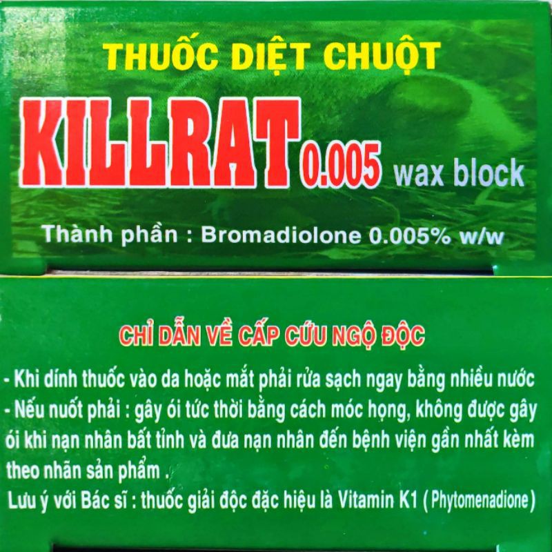 Bán lẻ 1 gói thuốc diệt chuột bả chuột KILLRAT