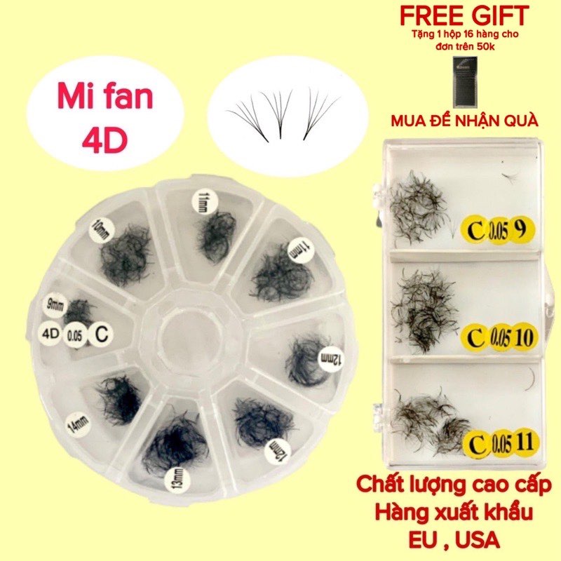 Mi fan 4d mix các loại, 1 hộp 500 fan hoặc 1000 fan
