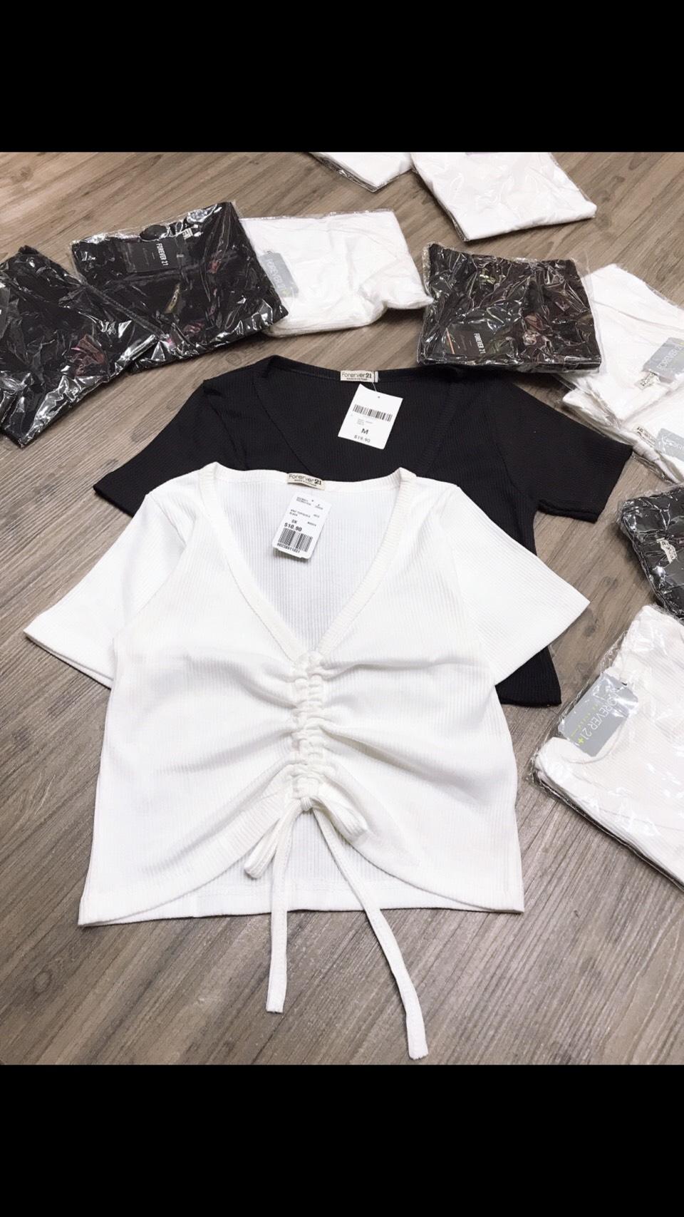 Áo Croptop Tay ngắn rút dây