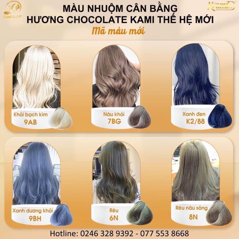 Thuốc nhuộm tóc KAMI cân bằng, phủ bạc  mẫu mới (KHÔNG KÈM OXI)