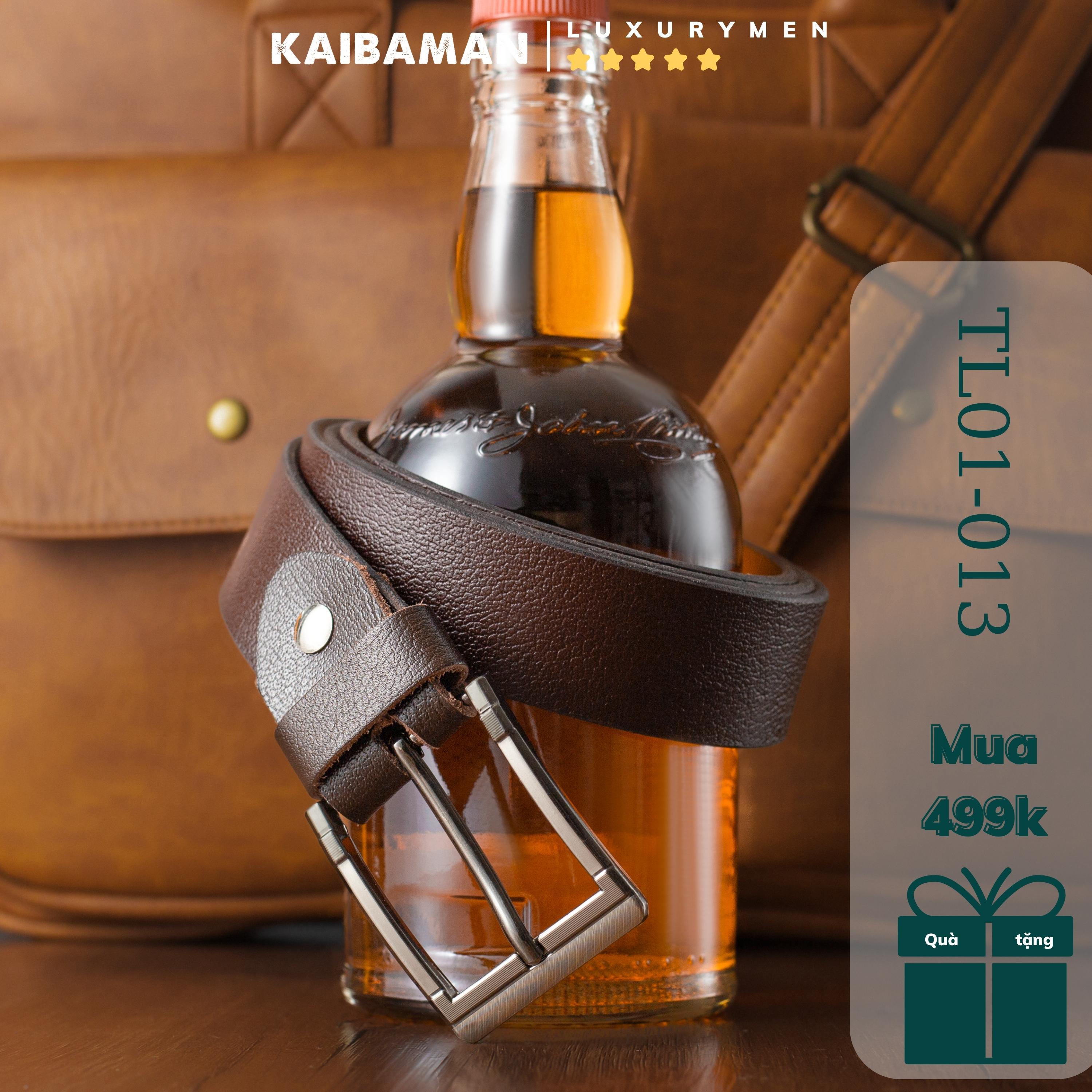 Thắt Lưng Nam Da Bò Khóa Kim Cao Cấp - KAIBAMAN [TL01-013]