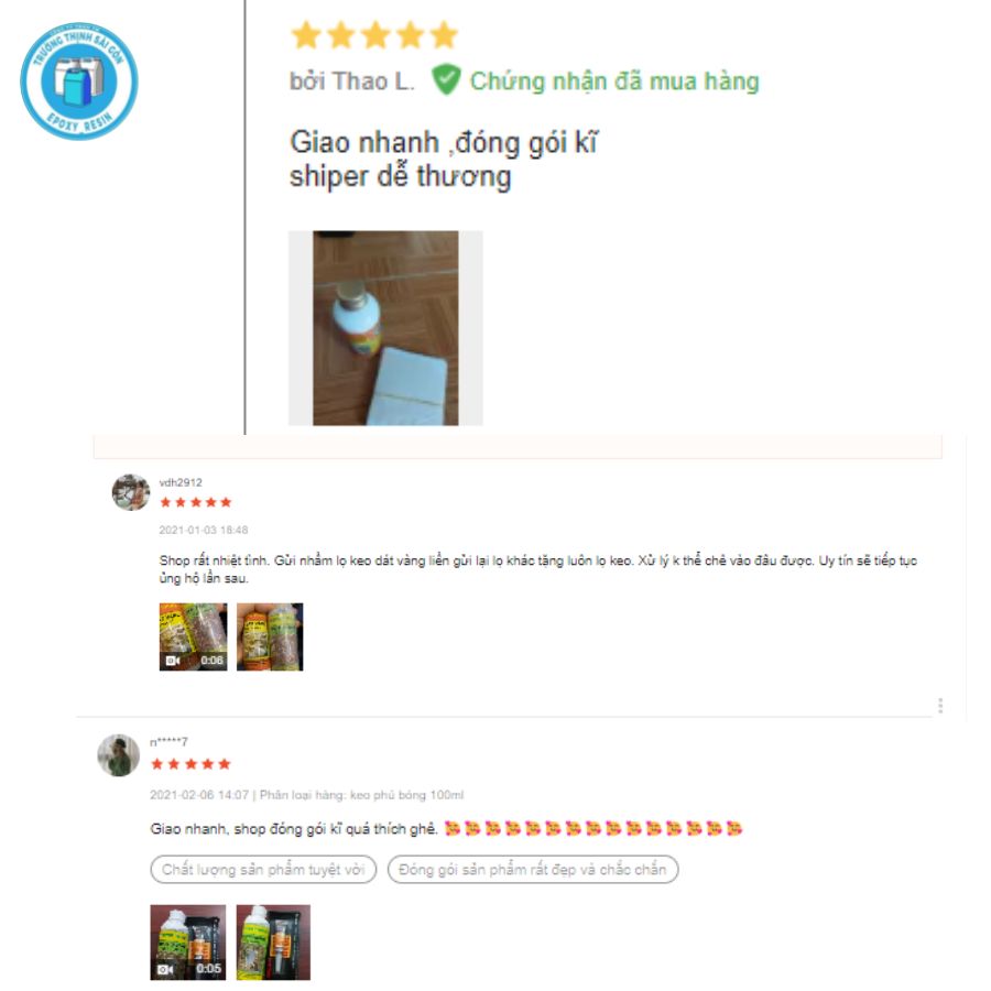 [HCM]Keo Phủ Bóng Dát Vàng Gốc Nước
