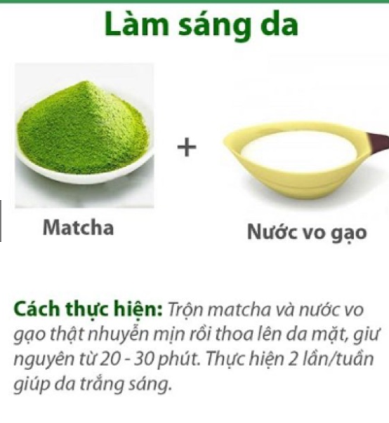 Bột cám gạo trà xanh đắp mặt trắng da mờ mụn