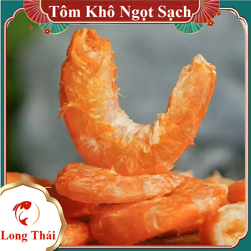 Tôm khô biển cà mau 1000gr chất lượng thịt ngọt và ngon không chất bảo quản phơi nắng thủ công tự nhiên - long thái
