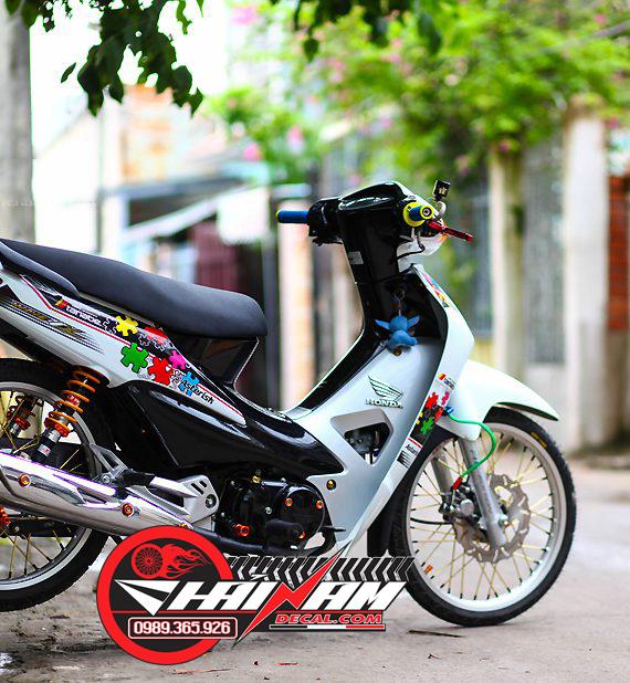Tem Trùm Wave Alpha Trắng Phối Màu