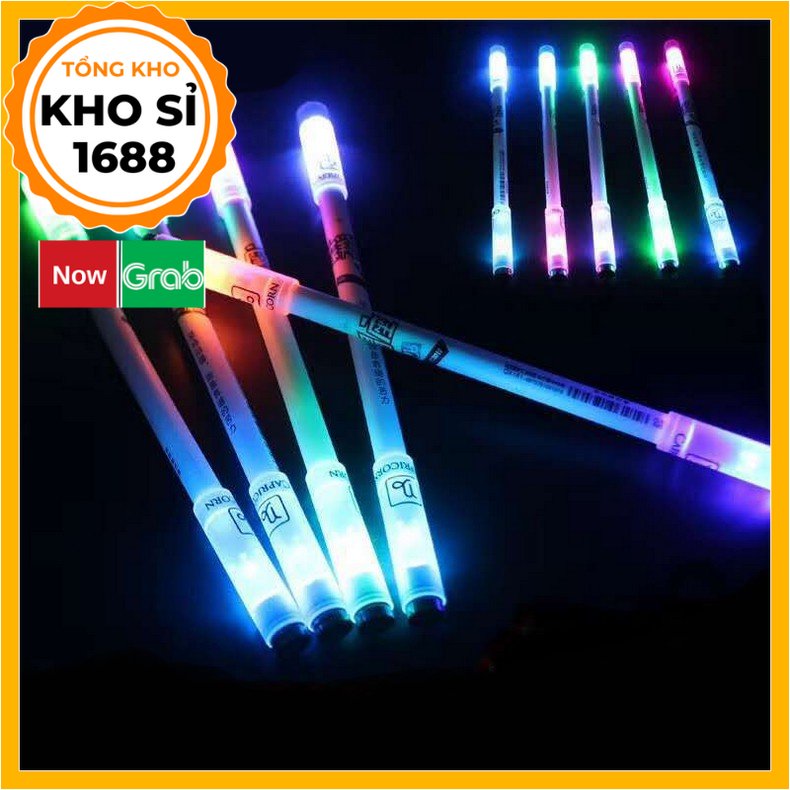 Bút quay nghệ thuật phát sáng Mod có đèn led đổi màu cá tính viết mực xoay đẹp dễ thương Pen Spinning E1316