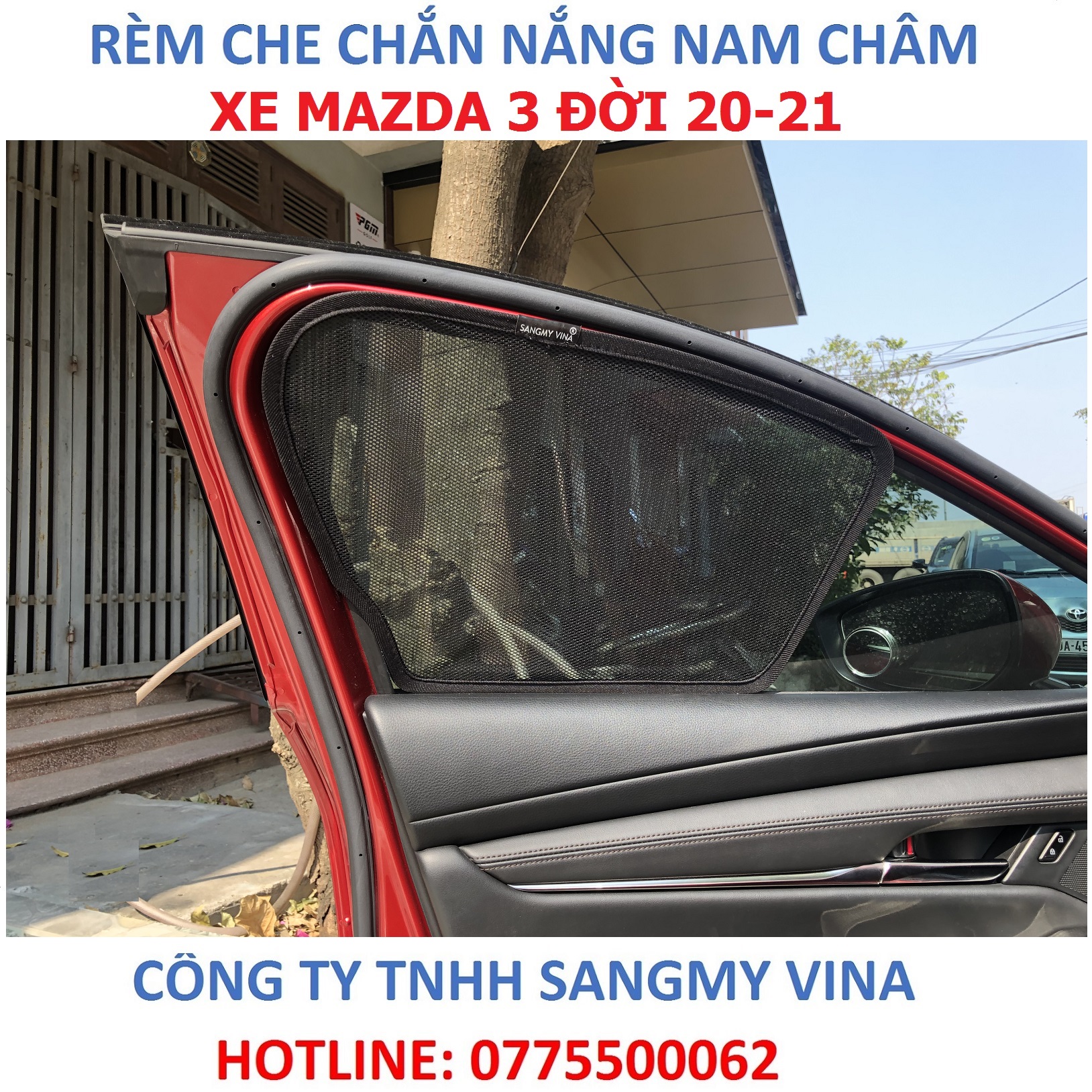 rèm che chắn nắng nam châm xe mazda 3 đời 2020-2022