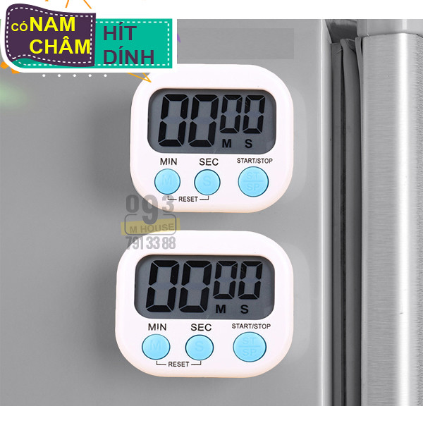 Đồng Hồ Bấm Giờ Đếm Ngược Mini Đồng Hồ Đo Thời Gian Nhà Bếp 7x8 cm