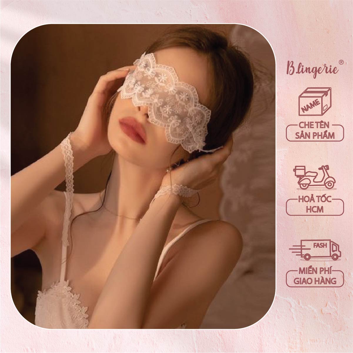 Bịt mắt ren hoa - b.lingerie