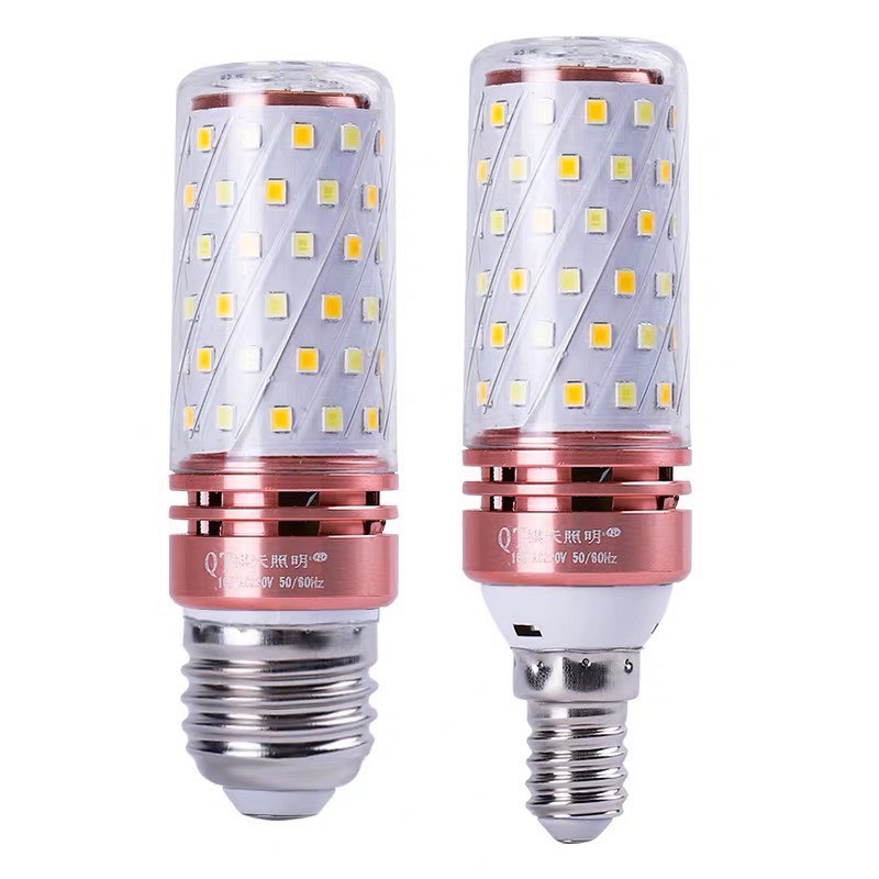Bóng Đèn Led Bắp Siêu Sáng E14 E27 12W Ac 220V - 3 Chế Độ Sáng
