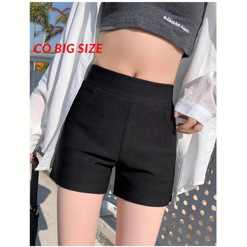 Quần Short Đùi Bigsize Nữ Chất Polyester Lạnh Siêu Mát Cạp Cao 7 Phân
