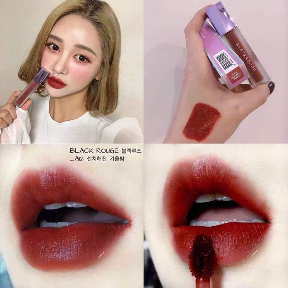 [HCM]Son kem Black Rouge A12 – Dashed Brown Nâu Đỏ Gạch Trầm