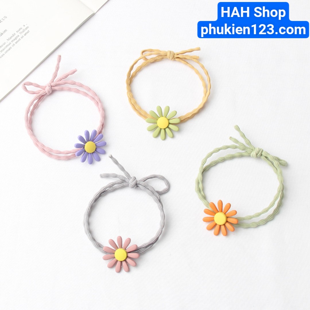 SET 10 DÂY CỘT TÓC HOA CÚC NHIỀU MÀU