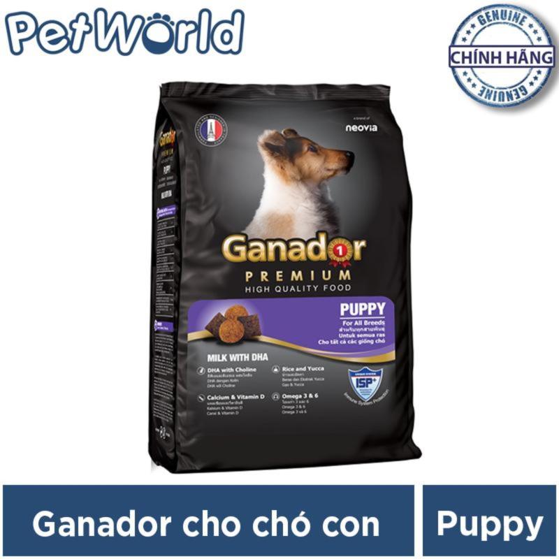 Thức ăn cho chó nhỏ có sữa và DHA giúp chó con thông minh - Thức ăn cho chó Ganador Puppy (400g)